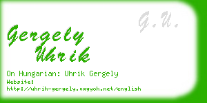 gergely uhrik business card